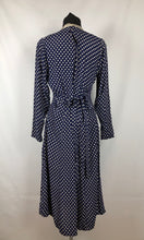Load image into Gallery viewer, 1940s CC41 Classic Navy and White Polka Dot Dress - Bust 34" 36"