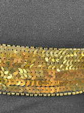 Load image into Gallery viewer, Original 1930's French Made Gold Sequin Belt with Rounded Ends - Waist 28 29