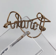Load image into Gallery viewer, Vintage Gold Tone Sarah Brooch