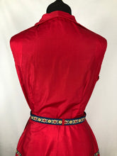 Load image into Gallery viewer, Original 1950s Red Cotton Patio Set - Bust 34" Waist 24"
