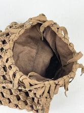 Load image into Gallery viewer, Original 1940s Make Do and Mend Homemade Bag Made from Shoe Laces