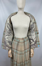 Load image into Gallery viewer, AS IS Original 1930s or 1940s Lightweight Wool Check Suit in Duck Egg, Mocha and Cream - Bust 34 35