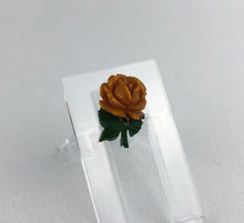 Load image into Gallery viewer, Original 1940s Carved Bakelite Rose Brooch