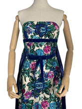 Load image into Gallery viewer, Exceptionally Beautiful Original 1950's Silk Evening Gown with Satin Lined Drapes - Bust 30