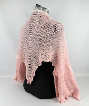 Load image into Gallery viewer, Original 1930s Crochet Bed Jacket with Marabou Feather Trim