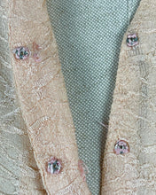 Load image into Gallery viewer, Original 1930s Textured Crepe Blouse with Faceted Glass Buttons - Bust 36 37 38