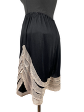 Load image into Gallery viewer, Original Duo of 1920's French Knickers in Black and Cream Celanese with Lace Ruffle Trim - Waist 26 28