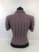 Load image into Gallery viewer, Reproduction 1940s Rib and Cable Knit Jumper in Pure Merino - B34 36 38