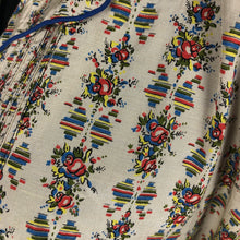 Load image into Gallery viewer, 1940s Volup Red, Blue, Yellow & Green Floral Fruits of the Loom  Roses Dress - B42
