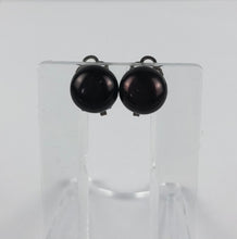 Load image into Gallery viewer, Vintage Warm Chocolate Brown Glass Clip On Earrings