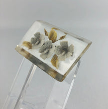 Load image into Gallery viewer, Original 1940s 1950s Reverse Carved Lucite Brooch with Three Blue Flowers*