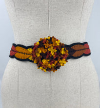 Load image into Gallery viewer, 1940's Style Colourful Felt Belt in Autumnal Shades Made From a 1941 Pattern Using Pure Wool Felt - Waist 29"