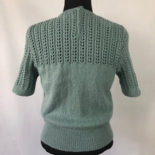 Load image into Gallery viewer, Reproduction 1940s Lace Jumper in Lovat Green - B34 36
