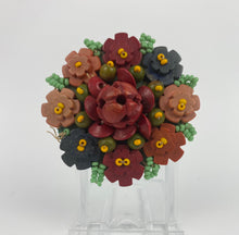 Load image into Gallery viewer, 1930s Czechoslovakian Colourful Wooden Beaded Brooch - Statement Piece