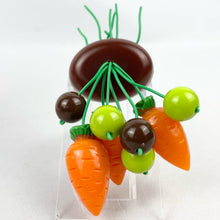 Load image into Gallery viewer, Fabulous Luxulite Carrot Brooch in Autumnal Brown, Green and Orange