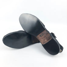 Load image into Gallery viewer, CC41 Black and Silver Satin Low Wedge Shoes - UK 6