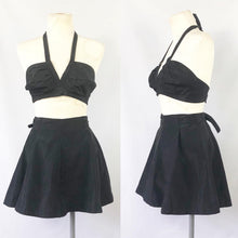 Load image into Gallery viewer, 1940s Deadstock Jantzen Black Two Piece Playsuit - Shorts and Top Set - B34 35