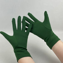 Load image into Gallery viewer, Vintage Forest Green Nylon Gloves - Great Vintage Accessory