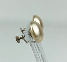 Load image into Gallery viewer, Vintage Faux Pearl Classic Button Earrings on Silver Screw Backs