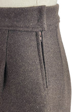 Load image into Gallery viewer, 1940's Reproduction Trousers in Dark Brown Thick Wool - Perfect for Winter - Waist 25 25.5