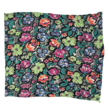 Load image into Gallery viewer, Original 1940's Textured Crepe Floral Hankie in Lime, Magenta, Green, Blue and Coral on Black - Great Gift Idea