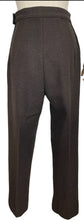 Load image into Gallery viewer, 1940's Reproduction Trousers in Dark Brown Thick Wool - Perfect for Winter - Waist 25 25.5