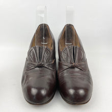 Load image into Gallery viewer, Original 1930's Brown Leather Court Shoes by Mirana - UK 4 4.5