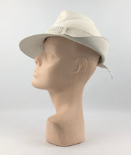 Load image into Gallery viewer, 1930s Cream Felt and Leather Fedora