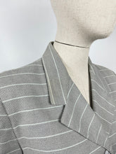 Load image into Gallery viewer, Original 1950s Trewarne Jacket in Grey and White Stripe - Slightly Wounded - Bust 36