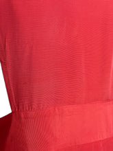 Load image into Gallery viewer, Original 1940's Bright Red Fine Grosgrain Pinafore Dress with White Soutache Detail - Bust 36