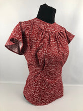 Load image into Gallery viewer, 1940s Reproduction Christmas Blouse in Riley Blake Cotton - Bust 36" 38"