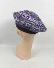 Load image into Gallery viewer, Reproduction 1940s Pure Wool Fair Isle Beret - Wonderful Design Featuring Eight Different Colours