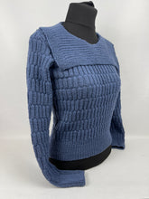 Load image into Gallery viewer, Reproduction 1930's Long Sleeved Jumper in RAF Blue Pure Wool - Bust 34 35 36