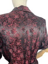 Load image into Gallery viewer, Original 1940’s Black and Red CC41 Dress with Star Print - Bust 40