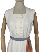 Load image into Gallery viewer, Original 1930's White Tennis Dress - Perfect Summer Frock - Bust 36 38
