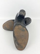 Load image into Gallery viewer, Original 1940's Wide Fitting Blue Leather Lace Up Walking Shoes by Portland - UK 5 or 5.5