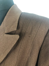 Load image into Gallery viewer, 1940s Chocolate Brown Fit and Flair Grosgrain Princess Coat - Bust 36 38