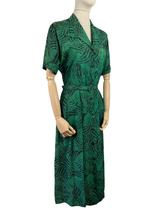 Load image into Gallery viewer, Original Mode O’Day Green and Black Belted Day Dress - Bust 36 38 *
