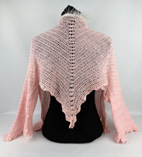 Load image into Gallery viewer, Original 1930s Crochet Bed Jacket with Marabou Feather Trim