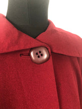 Load image into Gallery viewer, 1940s 11011 True Volup Burgundy Wool Coat by Windsmoor - Bust 48" 50"
