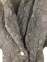 Load image into Gallery viewer, 1950s Black Cocktail Dress with Gold Buttons - B38