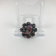 Load image into Gallery viewer, Vintage Edwardian Claw Set Iris Glass Brooch