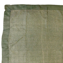 Load image into Gallery viewer, Original 1940's Pale Green Silk Necktie with Cream Polka Dots - Vintage Pocket Square