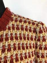 Load image into Gallery viewer, Reproduction 1940s Waffle Stripe Jumper Knitted from a Wartime Pattern - B 38 39 40 41 42