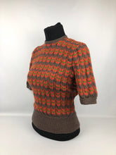 Load image into Gallery viewer, Reproduction 1940s Victory Jumper in Autumnal Shades - B34 36 38