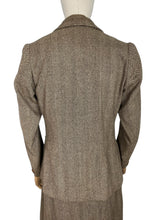 Load image into Gallery viewer, Original 1930's Stylish Dark Brown and Light Brown Tweed Walking Suit - Bust 38