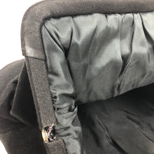Load image into Gallery viewer, 1940s Large Black Bag Covered with Fabric