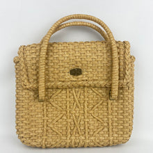 Load image into Gallery viewer, Vintage Straw Bag with Cute Oriental Lining - Perfect Summer Bag