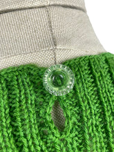 Load image into Gallery viewer, 1940's Reproduction Hand Knitted Cable Jumper in Green - Bust 32 33 34 35 *