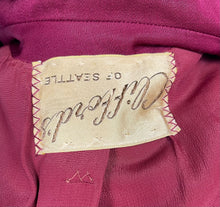 Load image into Gallery viewer, 1940s Rich Red Gaberdine Coat with Pockets - Shawl Collar - Great Swing Coat - Bust 38 40 42 *
